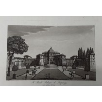 Il Reale Palazzo di Stupinigi nelle vicinanze di Torino. Acquatinta. GANDINI