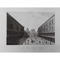 Corte del Palazzo Ducale di Venezia. Incisione in rame. ZUCCAGNI ORLANDINI