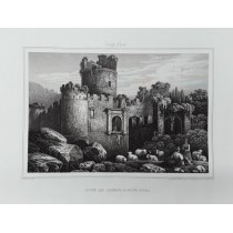 Rovine del Castello di Monte d’Isola. Incisione in acciaio. CHEVALIER